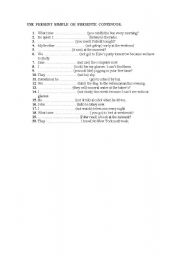 English Worksheet: present simple or continuous