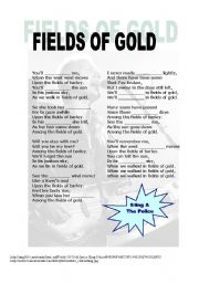 English worksheet: Sting - Fields of gold