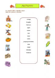 English Worksheet: Autumn