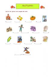 English worksheet: Autumn