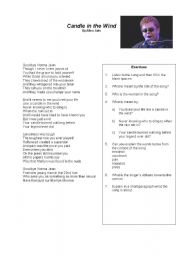 English Worksheet: Using songs in lessons