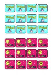 English Worksheet: Stickers