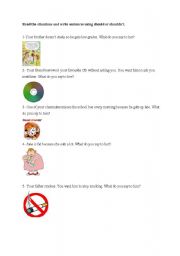 English Worksheet: should