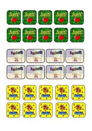 English Worksheet: Stickers