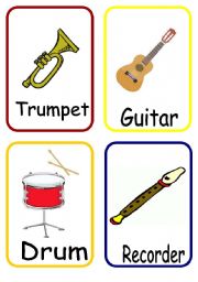 English Worksheet: Music Flashcards