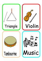 English Worksheet: Music Flashcards 2