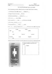 English Worksheet: first aid