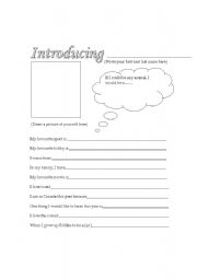 English Worksheet: Day One Icebreakers