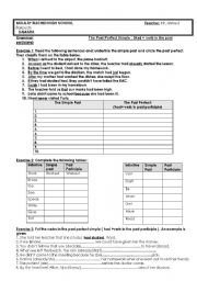English Worksheet: The Past Perfect Simple & The Past Perfect Continuous