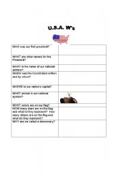 English Worksheet: U.S.A.