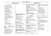 English Worksheet: Preprositions of place and time (in on at)