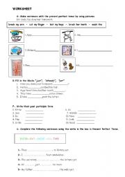 English Worksheet: THE PRESENT PERFECT TENSE