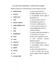 English worksheet: Applying for jobs (answers)