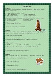 English worksheet: Brother Bear