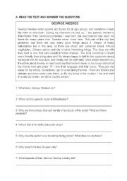 English Worksheet: Reading Comprehension Check