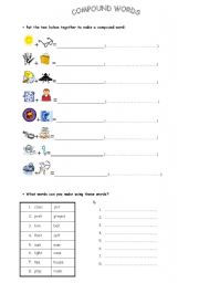 English worksheet: Compound words