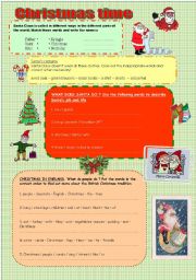 English Worksheet: Christmas time