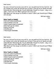 English Worksheet: Readng