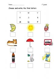 English worksheet: alphabet