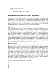 English Worksheet: reading comprehension