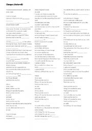 English Worksheet: Complete the lyrics