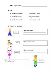 English worksheet: Name