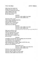 English worksheet: Song 