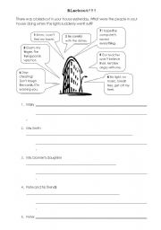 English worksheet: Blackout