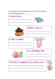 English worksheet: this/that