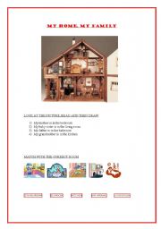 English worksheet: MY HOME