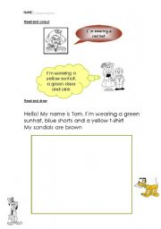 English worksheet: clothes