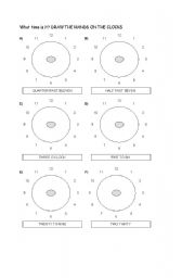 English worksheet: WHAT TIME IS IT?