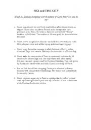 English Worksheet: Sex and the city