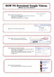 English Worksheet: HOW TO: Download Google videos (youtube)