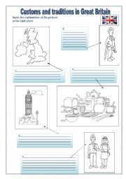 English Worksheet: Custom and traditions in UK