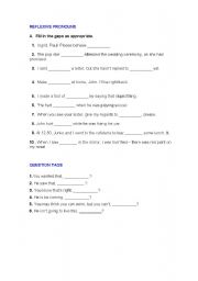 English Worksheet: Reflexive pronouns/Question tags