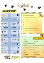 English Worksheet: Football