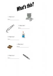 English worksheet: Classroom