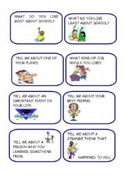 English Worksheet: CARD TWO - CONVERSATION CARDS