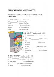 English Worksheet: Present Simple 