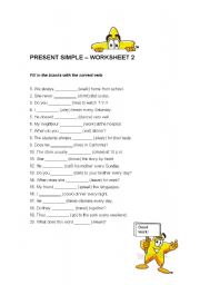 English Worksheet: Present simple 