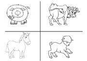 English Worksheet: farm animals to graph