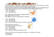 English Worksheet: red hen story with flashcards