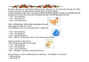 English worksheet: red hen story with flashcards