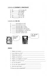 English worksheet: REVISION EXERCISES