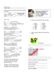 English Worksheet: Closer - Working with comparisons