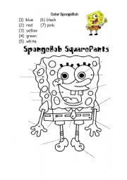 coloring SpongeBob...