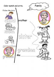 English Worksheet: Family members