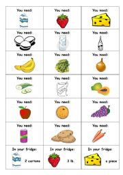 English Worksheet: FIND YOUR PARTNER --> How much X How many - Some X Any - Countable X Uncountable - 