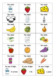 English Worksheet: FIND YOUR PARTNER --> How much X How many - Some X Any - Countable X Uncountable - 